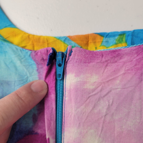 Jams World Sheath Dress Small Rayon Tissue Flower Colorful Resort Hawaiian Beach - Picture 7 of 10